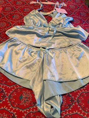 NWT Womens Bed of Roses 2 Piece Cami Set, Ice Blue, Sz XL.